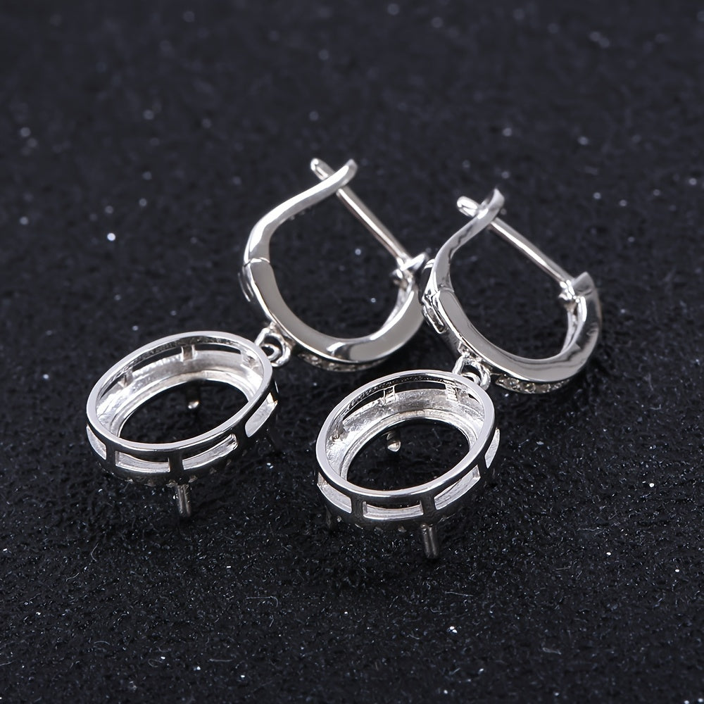 (925 Silvery)5*7mm-8*10mm Earring Backs, 925 Sterling Silvery, Simple Style, Women's DIY Jewelry Accessories, Jewelry Findings