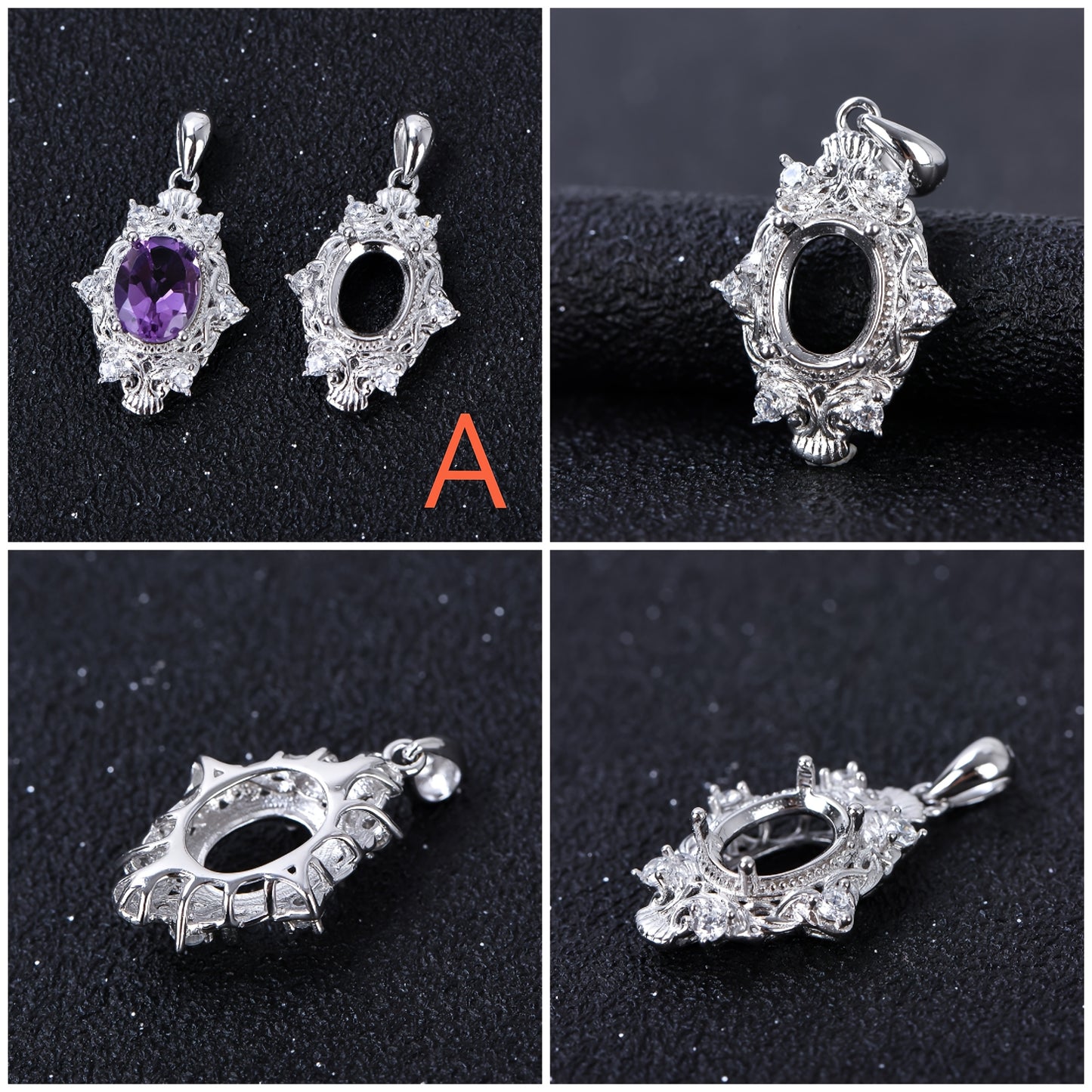 7*9 Pendant Charm S925 Silvery Material Jewelry Making/DIY/Jewelry Making Accessorie