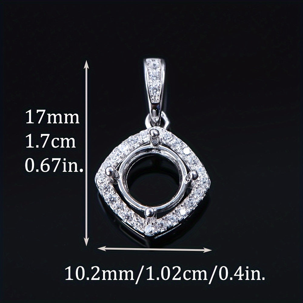 WEATIAPO S925 Silvery Pendant Round 5 to Round 12mm for Jewelry Making
