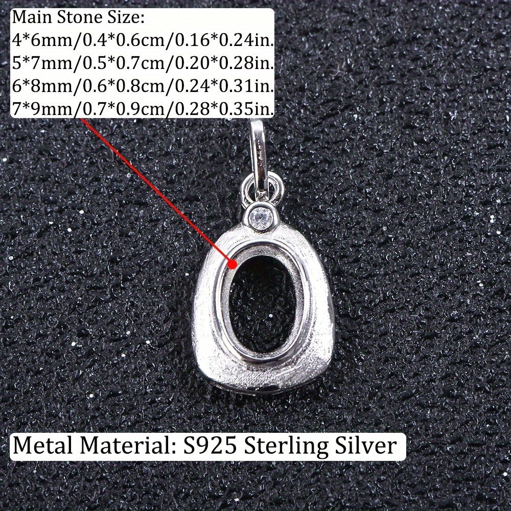 WEATIAPO S925 Sterling Silvery Earring Pendants, Frosted Minimalist Design with Synthetic Zirconia, Jewelry Making Supplies, 0.44g, Earring Making Components, WEATIAPO