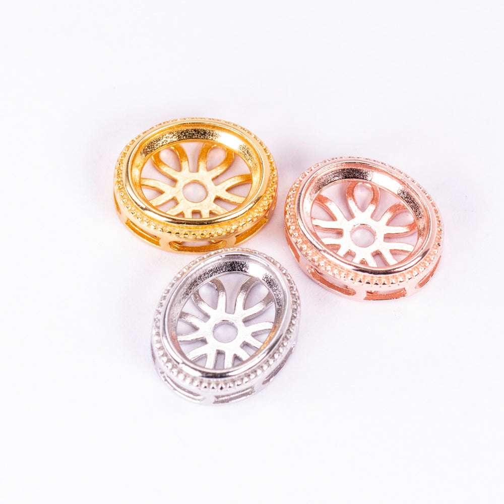 1pc 8*10mm Pendant Setting, S925 Sterling Silver Material, Exquisite Bezel Style Pendant Base, Suitable for Handmade Jewelry Crafting