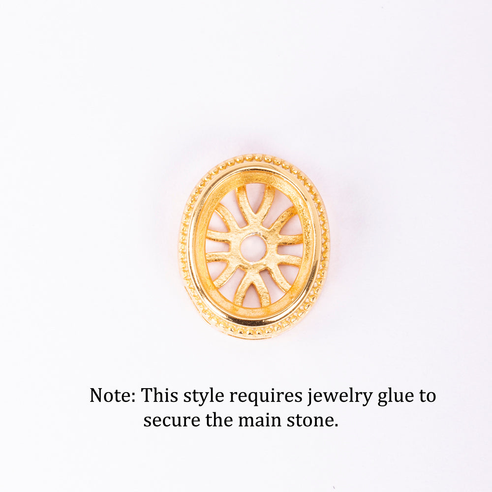 1pc 8*10mm Pendant Setting, S925 Sterling Silver Material, Exquisite Bezel Style Pendant Base, Suitable for Handmade Jewelry Crafting