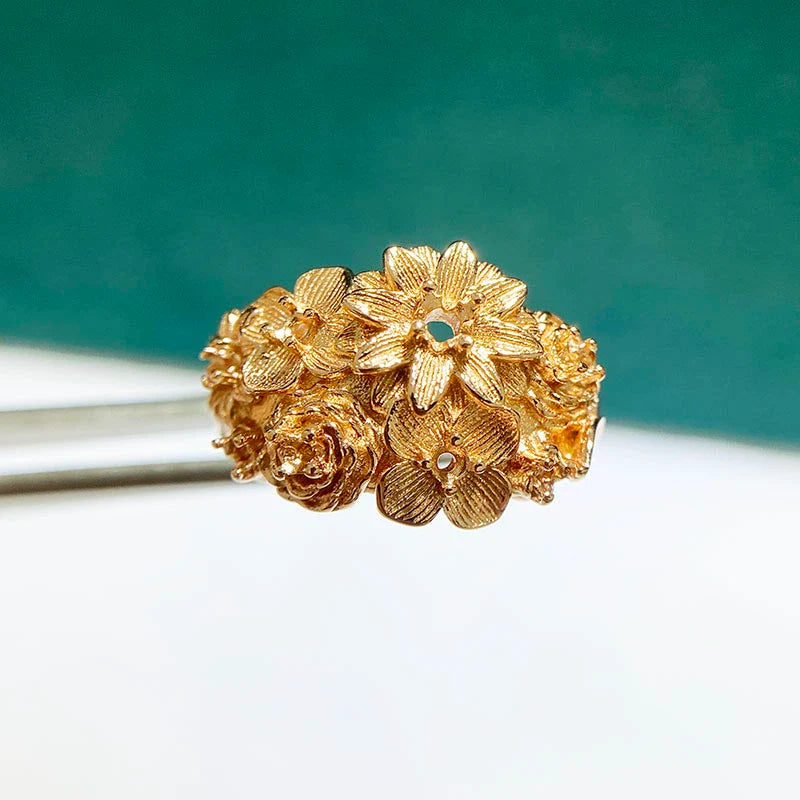 3 mm / 4 mm / 5 mm / 6 mm S925 Sterling Silver, 18K Gold Plated Ring Setting, Unset, For Women