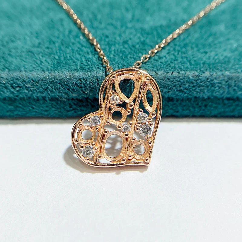 Oval 3×4 mm / 4×5 mm S925 Sterling Silver Pendant Setting, Unset, For Women