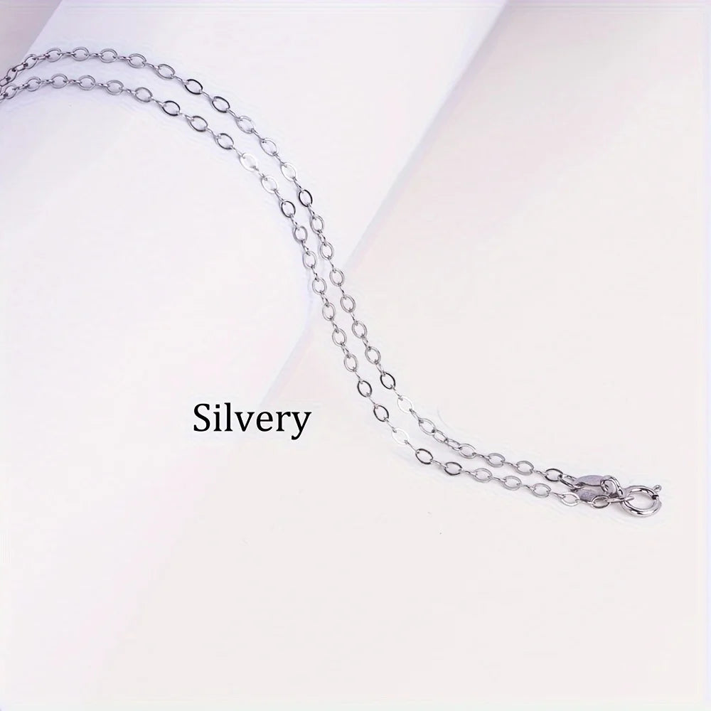 1pc rose Golden 925 sterling silver chain necklace for DIY jewelry making