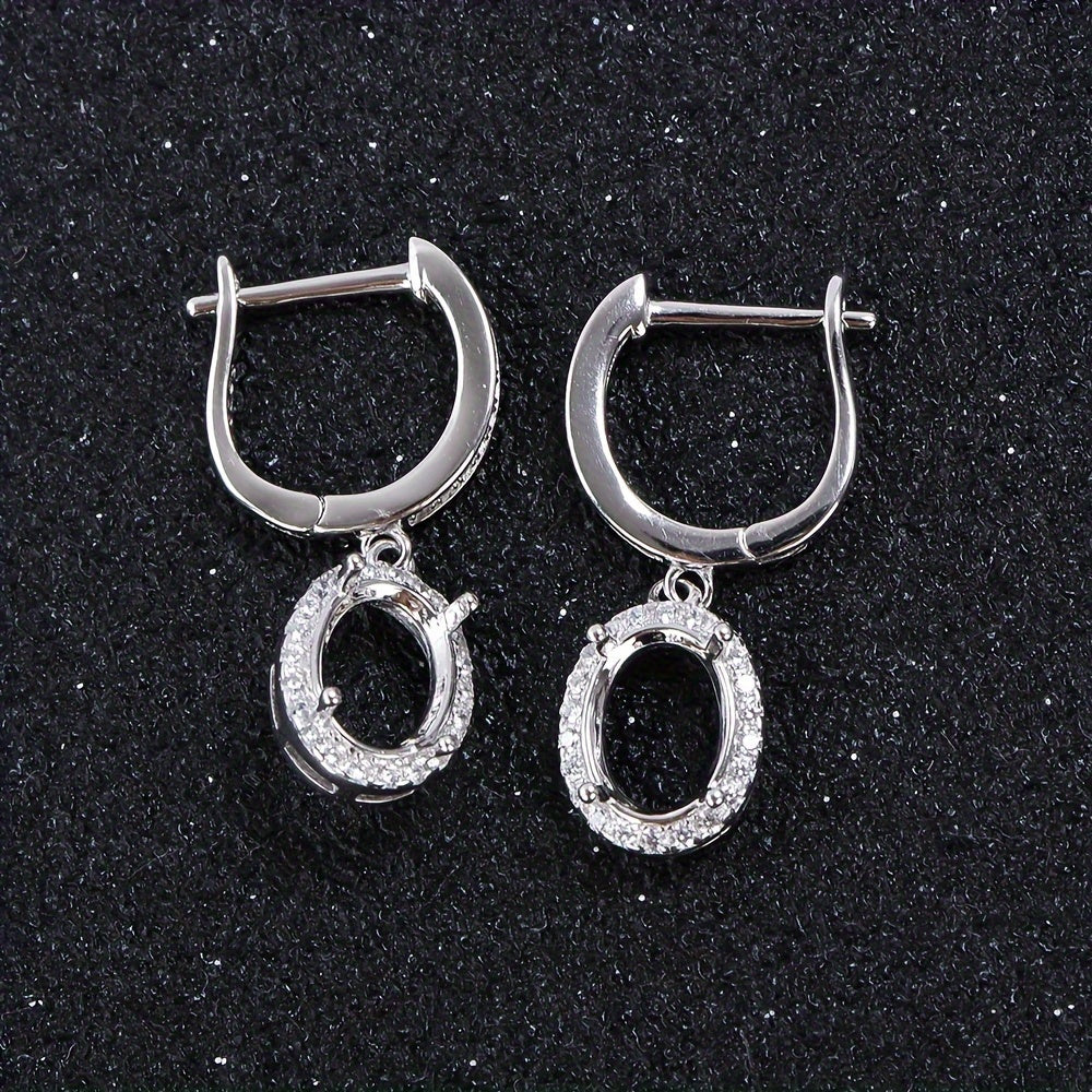 (925 Silvery)5*7mm-8*10mm Earring Backs, 925 Sterling Silvery, Simple Style, Women's DIY Jewelry Accessories, Jewelry Findings