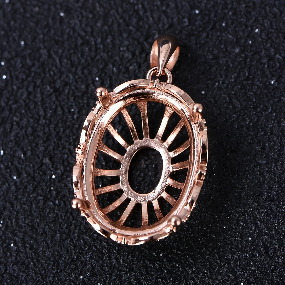 5*7-12*16mm Pendant Blank Setting, 925 Silver Material, Four-Prong Exquisite Lace Style Pendant Mount, Suitable for Handmade Jewelry Crafting, Jewelry Findings