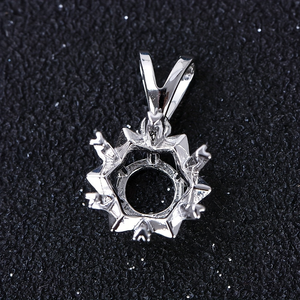 WEATIAPO 925 Sterling Silvery Snowflake Pendant Charms, DIY Jewelry Making Accessories, Cubic Zirconia & Clear Crystal, No Battery, for Necklace and Earring Crafting, Jewelry Making Supplie