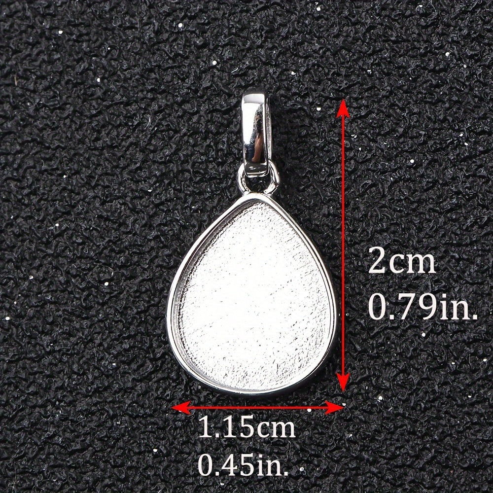 1pc Breast Milk Resin Pear Solid Back Pendant Bezel Settings Solid 925 Sterling Silver Pendant DIY Memory Jewelry, Jewelry Making