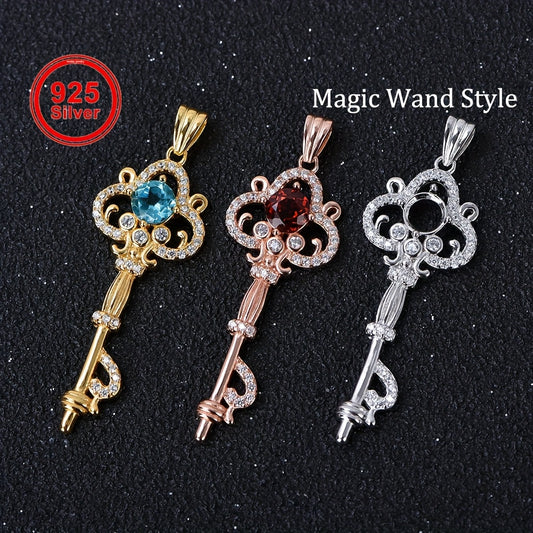 Magic Wand Pendant in s925 Silvery Material for Jewelry Making/DIY/Jewelry Making Accessories