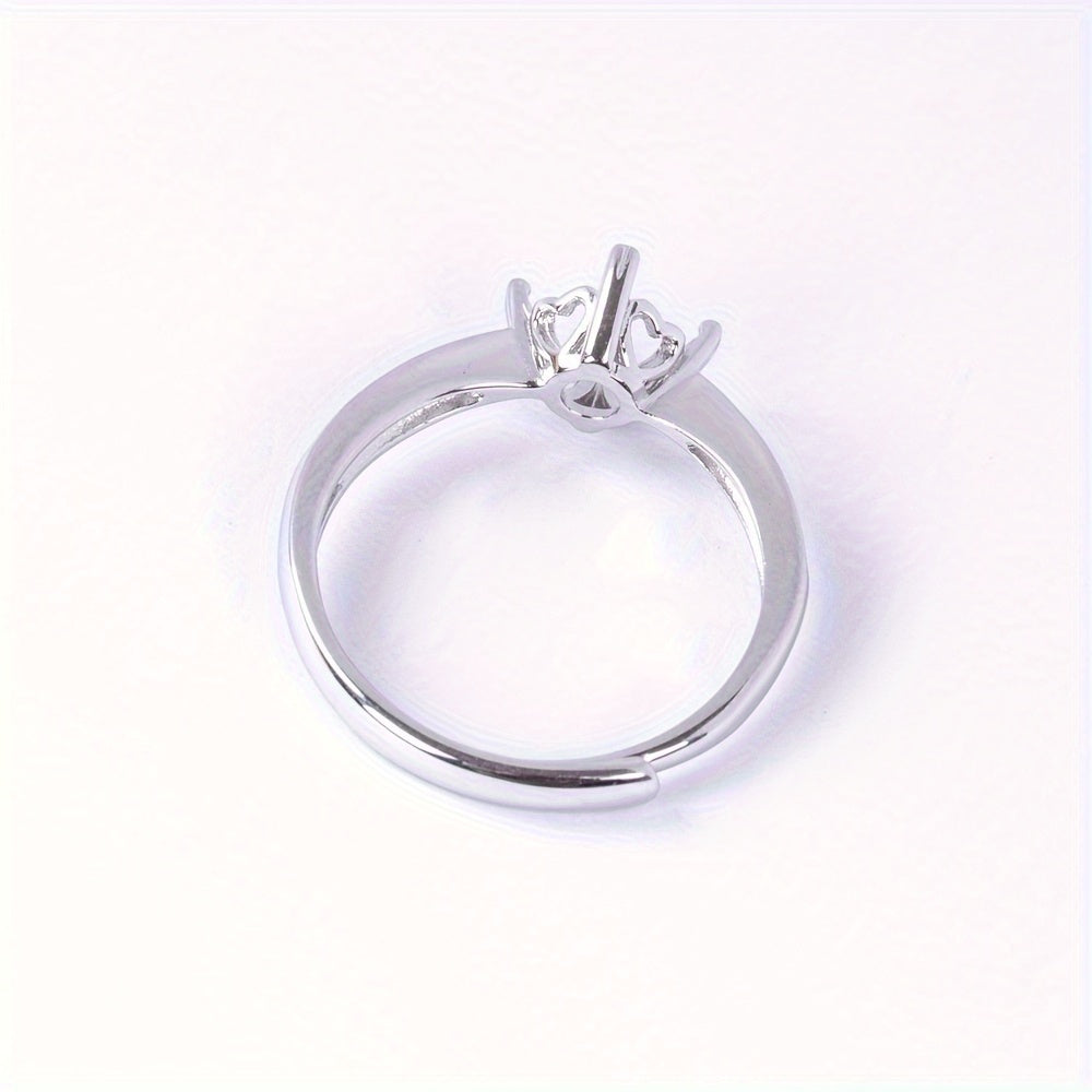 1pc 5-9mm Ring Setting, 925 Silver Material, Exquisite Ring Base, Suitable for Handcrafting Faceted stone Rings, Jewelry Findings