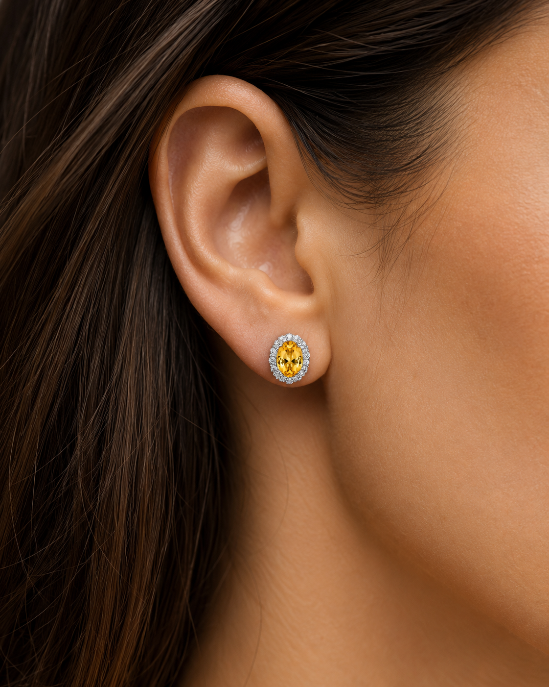 6×8mm Oval Stud Earring Setting S925 Sterling Silver