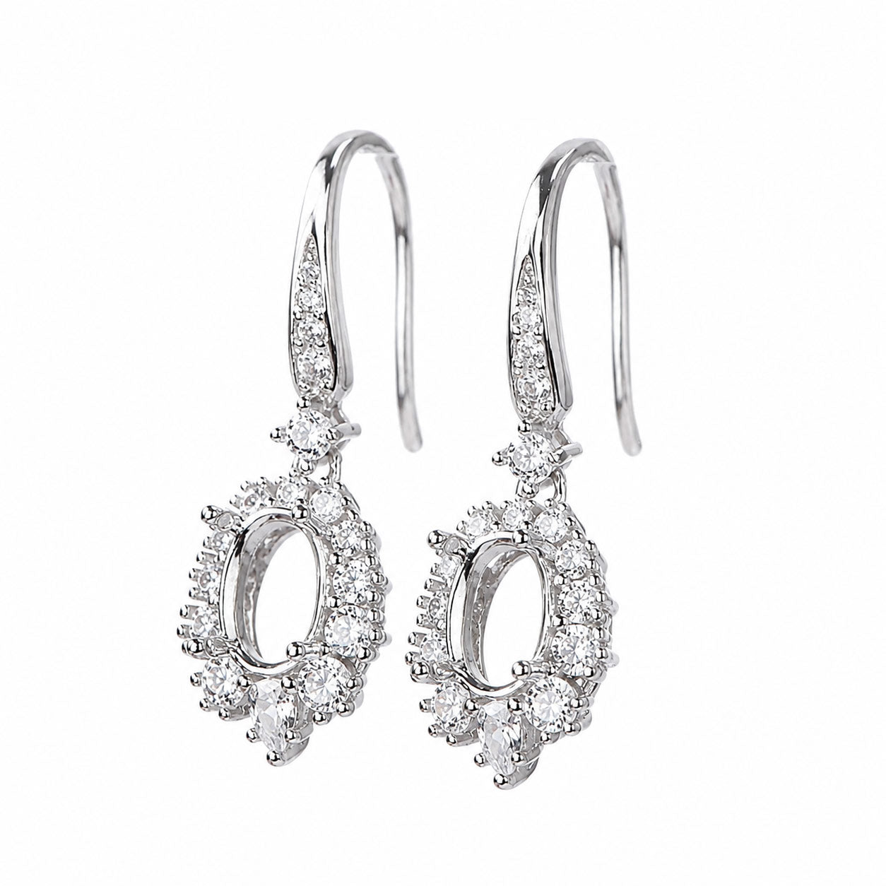 Elegant Oval Earring Blank for Gemstones