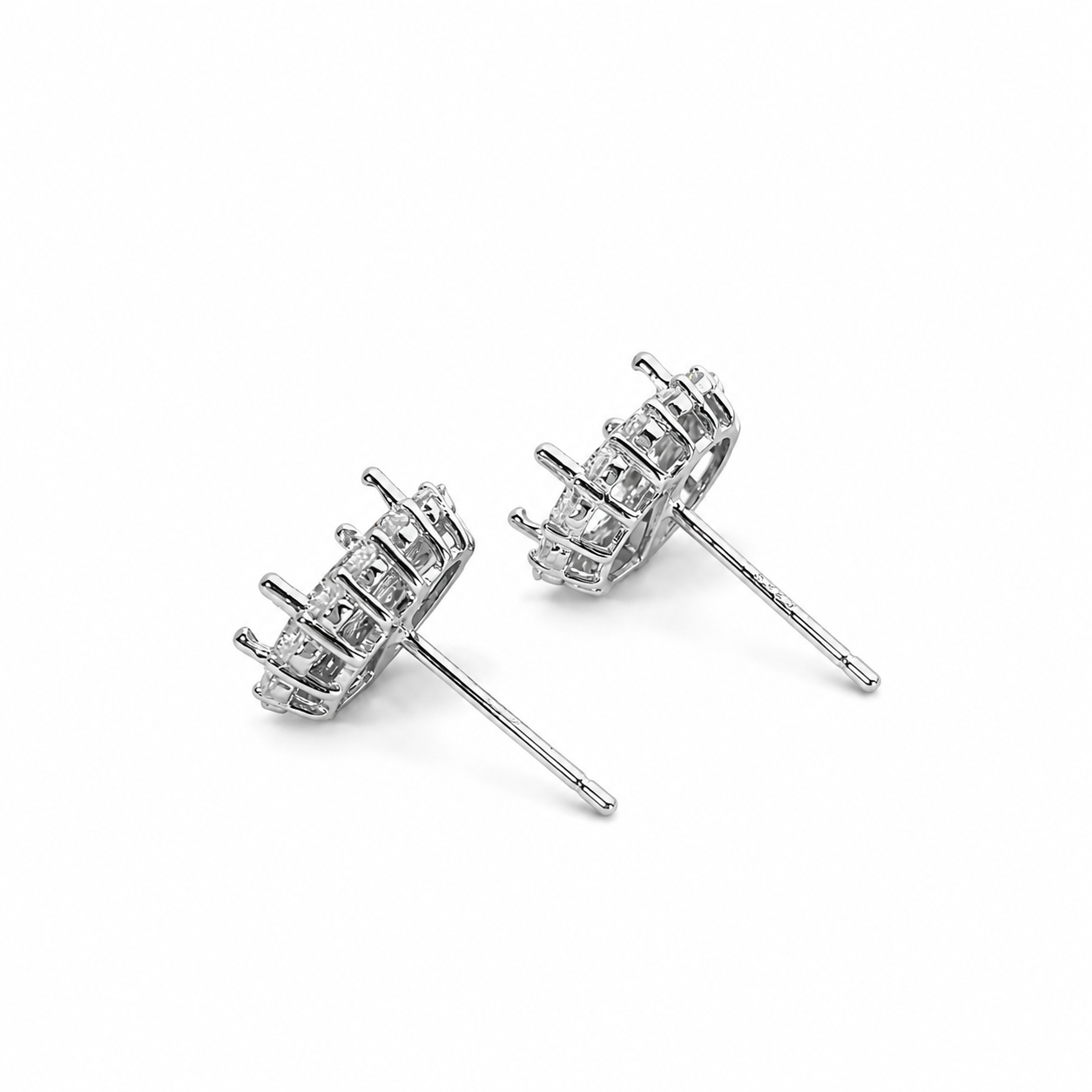 6×8mm Oval Stud Earring Setting S925 Sterling Silver