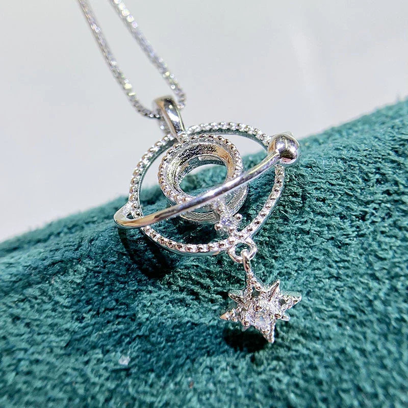 S925 Sterling Silver, 18K Gold Plated Pendant Setting, Unset, For Women