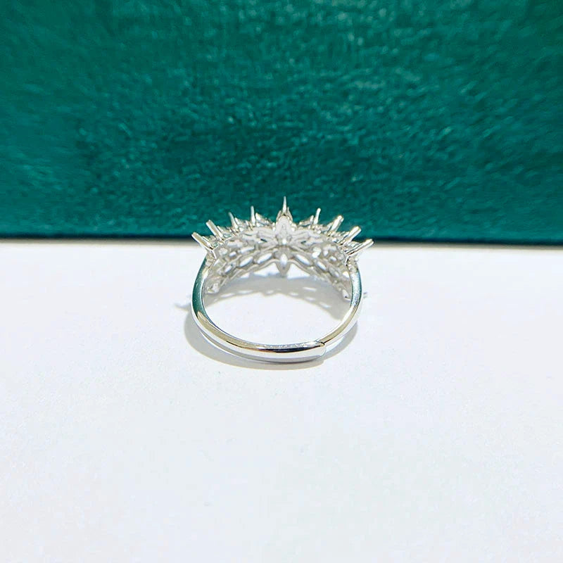 Marquise 2×4 mm S925 Sterling Silver Ring Setting, Adjustable, Unset, For Women