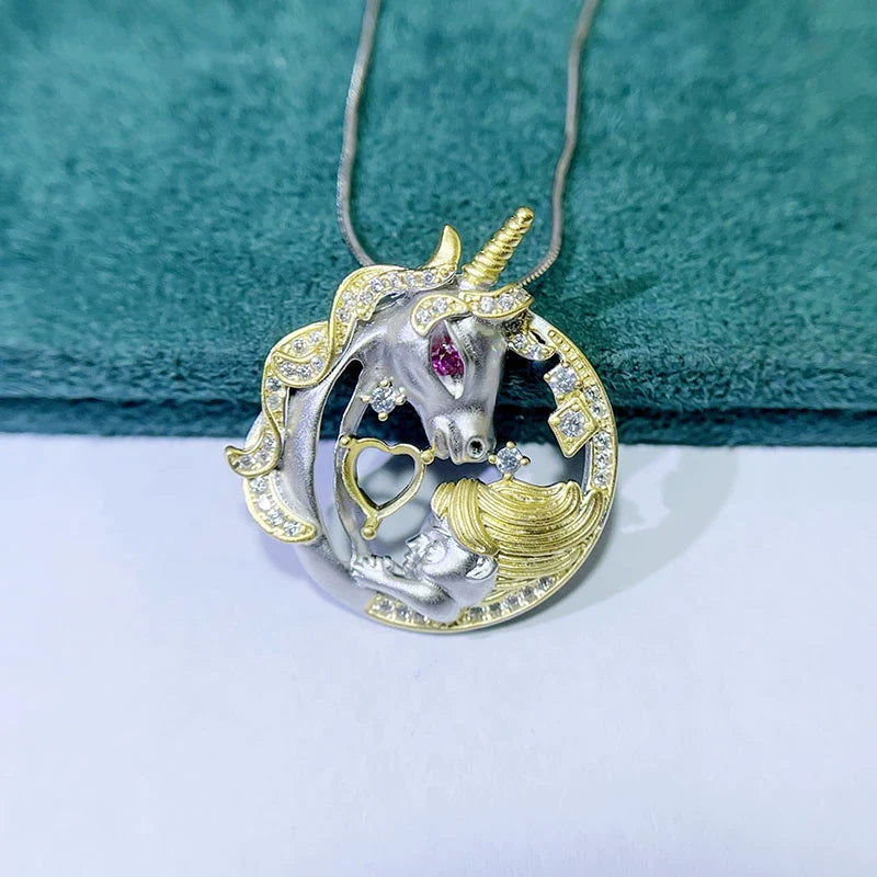 Heart 5×5 mm S925 Sterling Silver Pendant Setting, Unset, For Women, Fashion Style