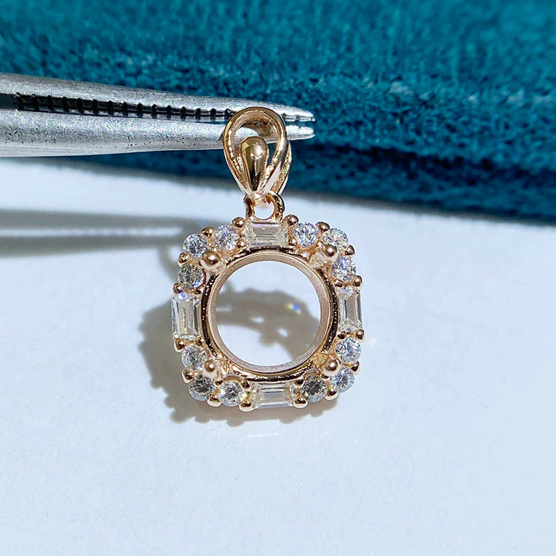 Round 5 mm / 6 mm / 8 mm S925 Sterling Silver Ring Setting, Unset Mount, For Women