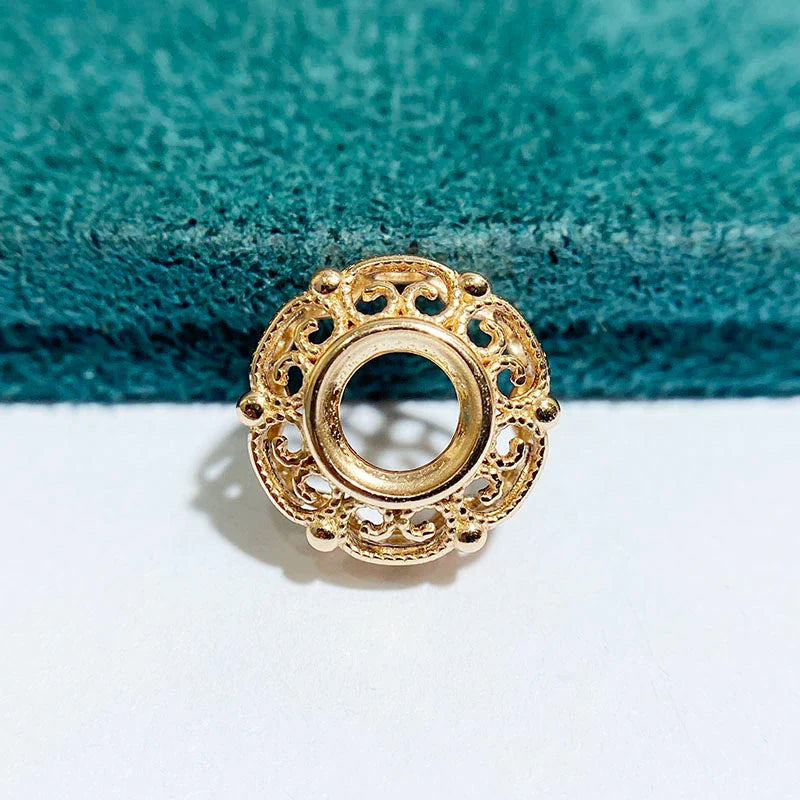 Round 6×6 mm S925 Sterling Silver Pendant Setting, Unset, For Women