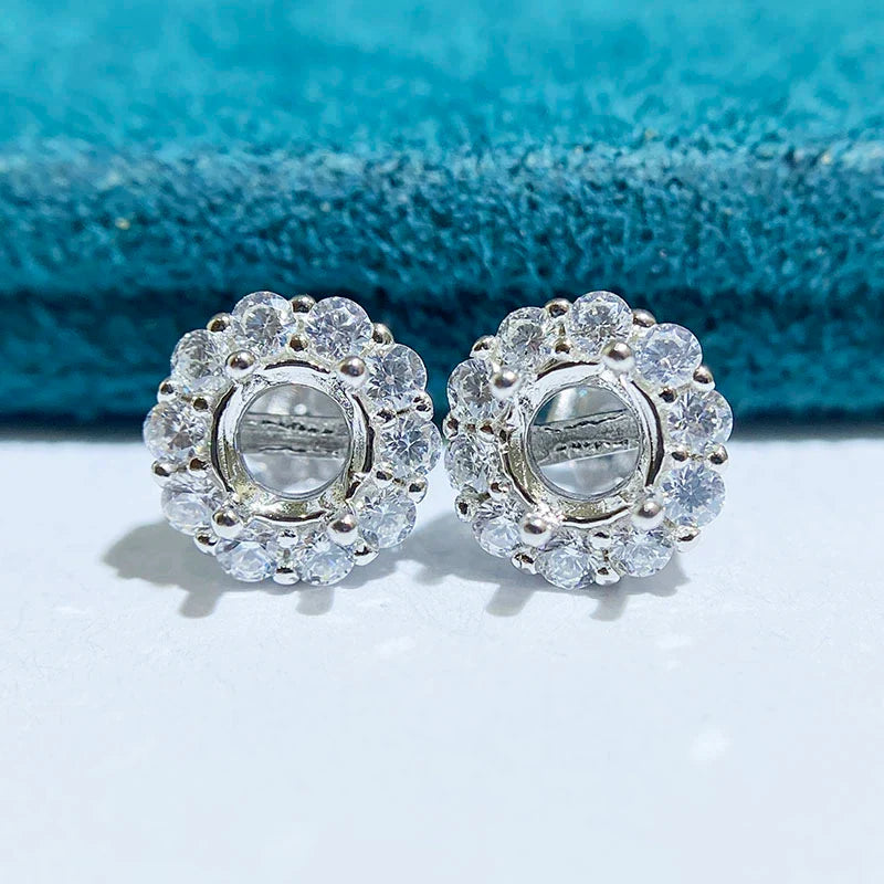 S925 Sterling Silver, 18K Gold Plated Ring Setting, Unset, For Women