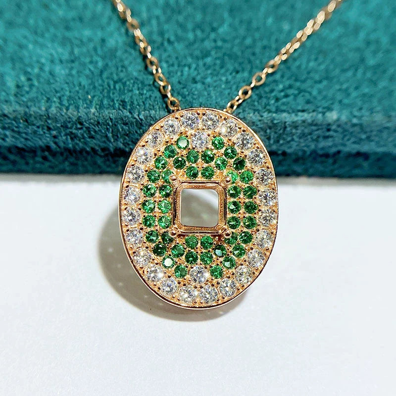 Square 5×5 mm S925 Sterling Silver Pendant Setting, Unset