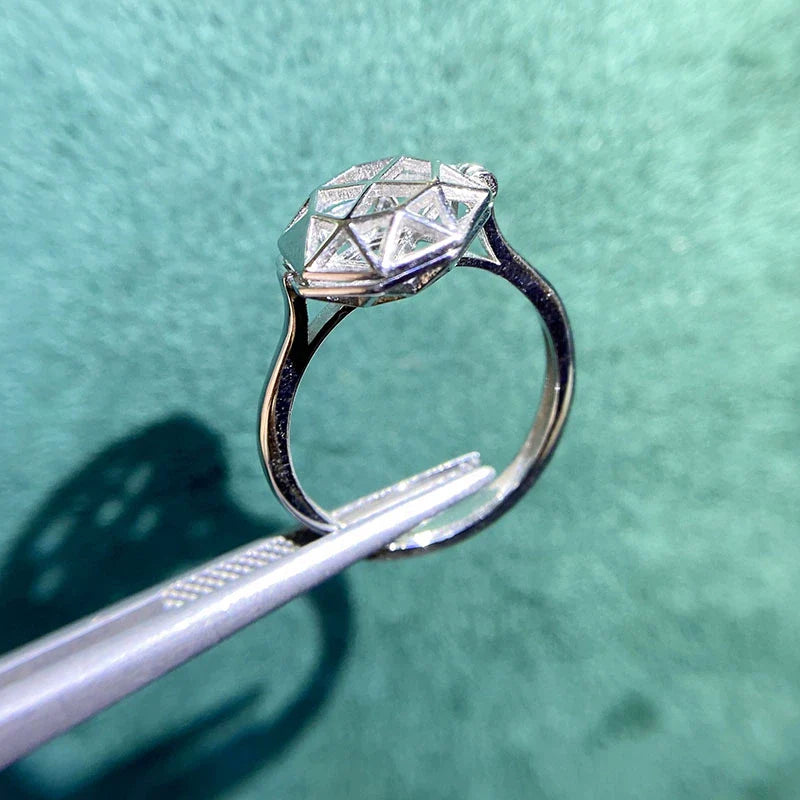 S925 Sterling Silver, 18K Gold Plated Ring Setting, Adjustable, Unset, For Women