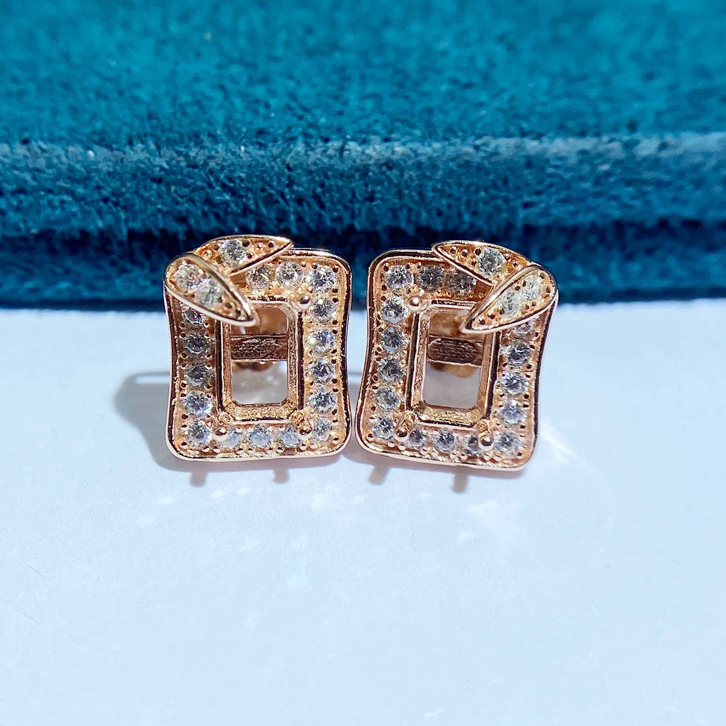 Rectangle 4×6 mm S925 Sterling Silver Pendant Setting, Unset, For Women