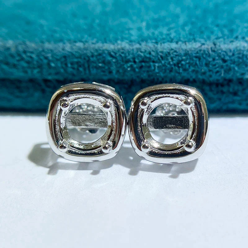 Round 6×6 mm S925 Sterling Silver Ring Setting, Unset Mount, For Women