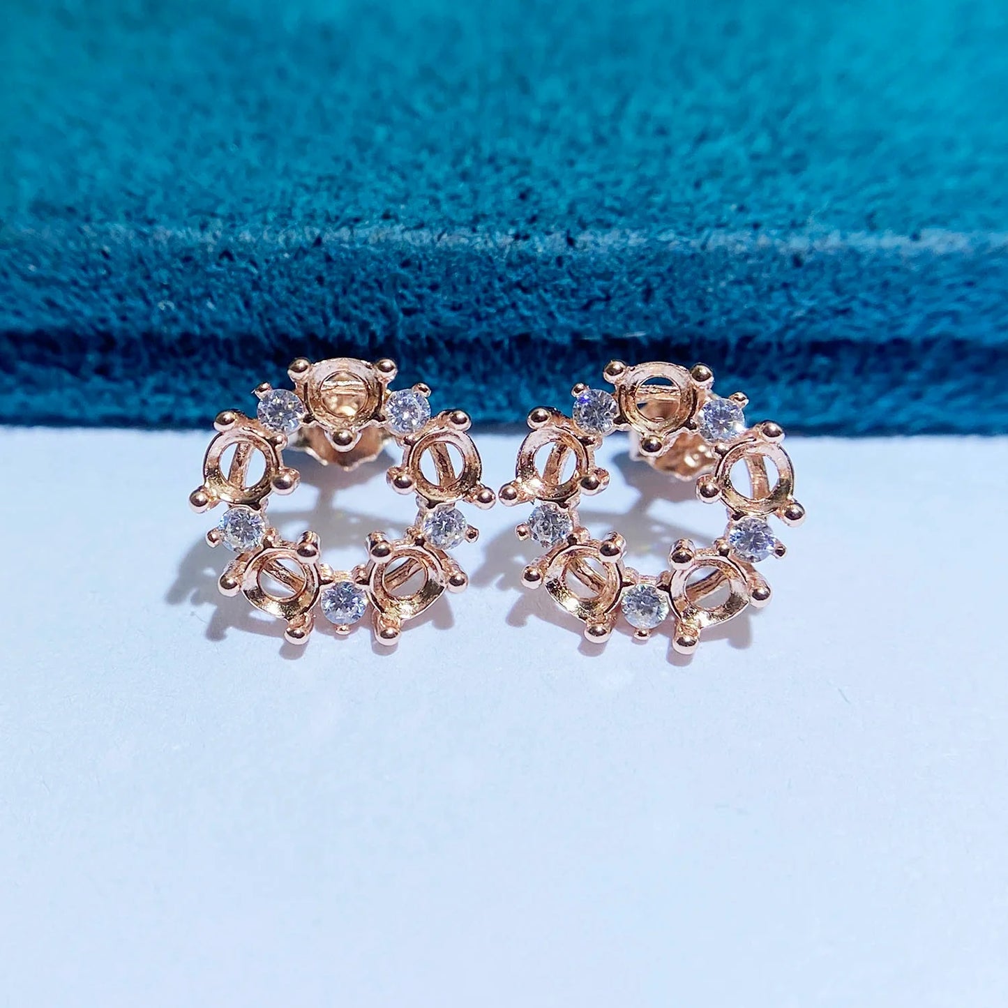 3×3 mm S925 Sterling Silver Earring Setting, Unset, For Women, Fashion Style