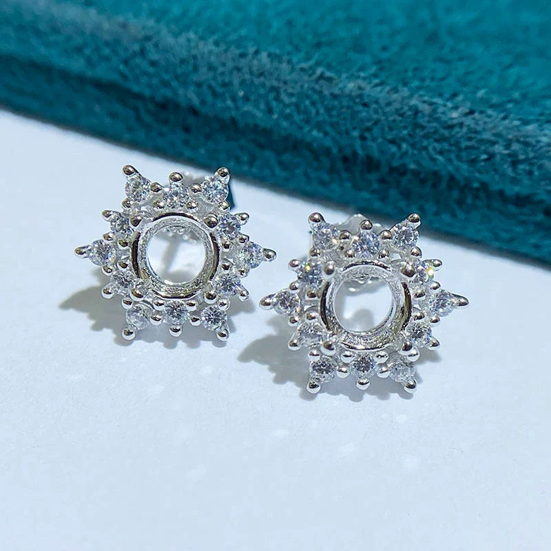 S925 Sterling Silver, 18K Gold Plated Ring Setting, Unset, For Women