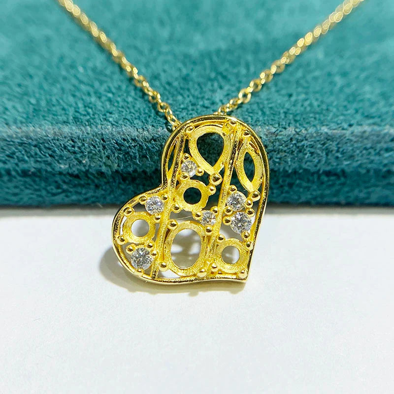 Oval 3×4 mm / 4×5 mm S925 Sterling Silver Pendant Setting, Unset, For Women