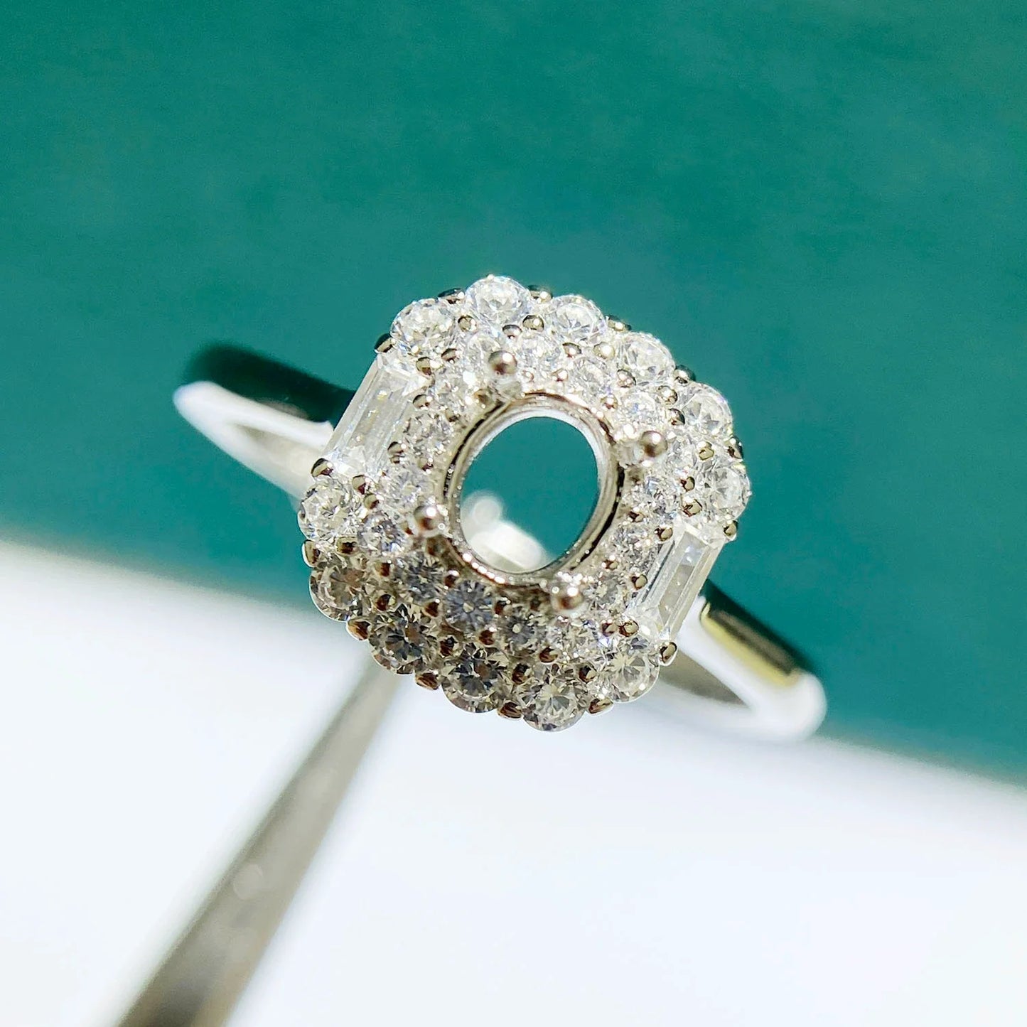 Oval 4×5 mm / 4×6 mm / 5×7 mm S925 Sterling Silver Ring Setting, Adjustable, Unset, For Women