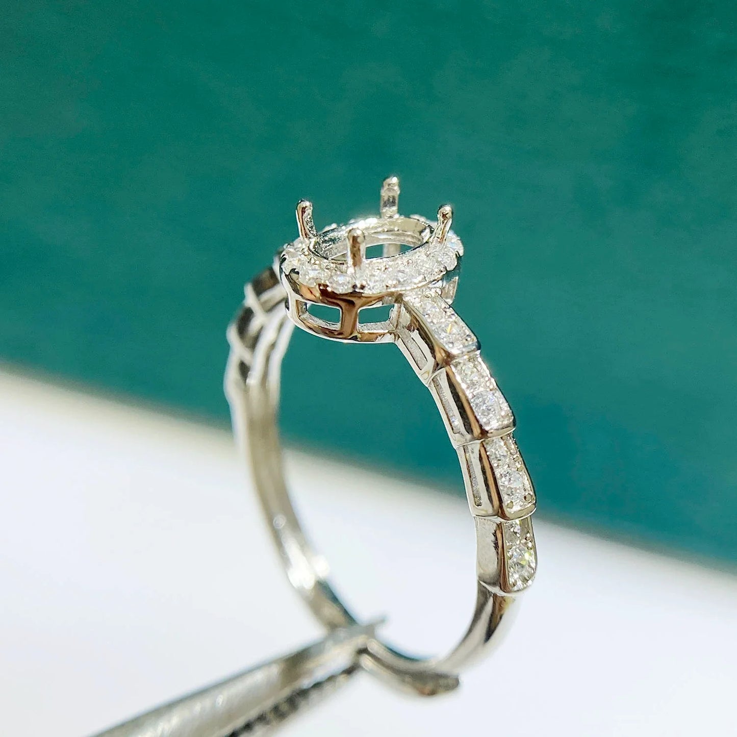 Oval 4×5 mm / 4×6 mm / 5×7 mm S925 Sterling Silver Ring Setting, Adjustable, Unset, For Women