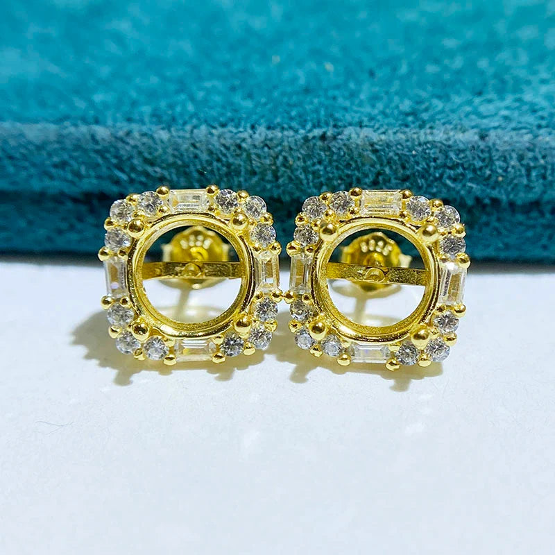 Round 5 mm / 6 mm / 8 mm S925 Sterling Silver Ring Setting, Unset Mount, For Women