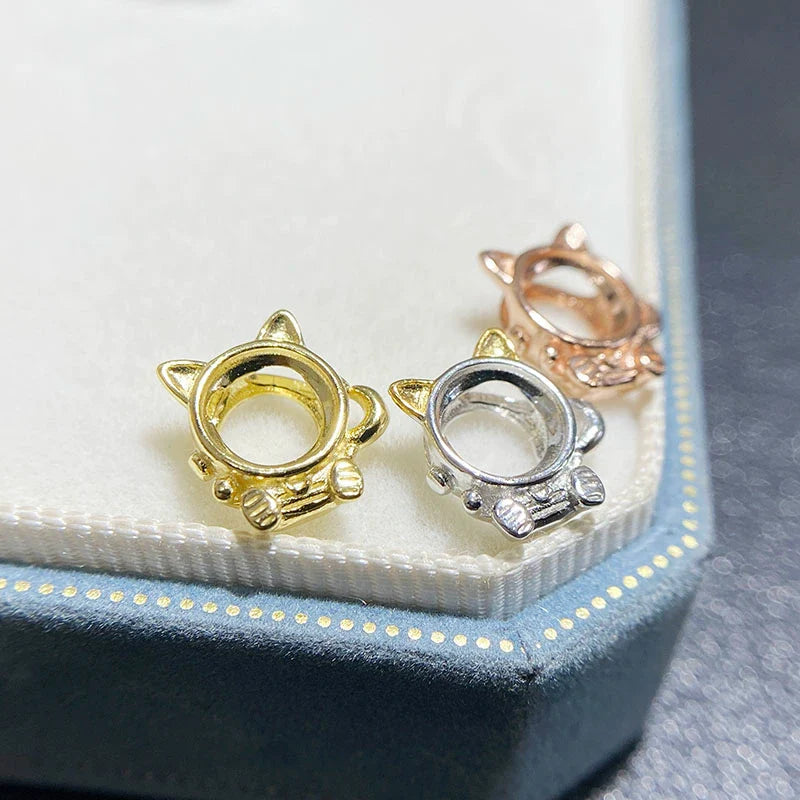 Round 6×6 mm S925 Sterling Silver Pendant Setting, Unset