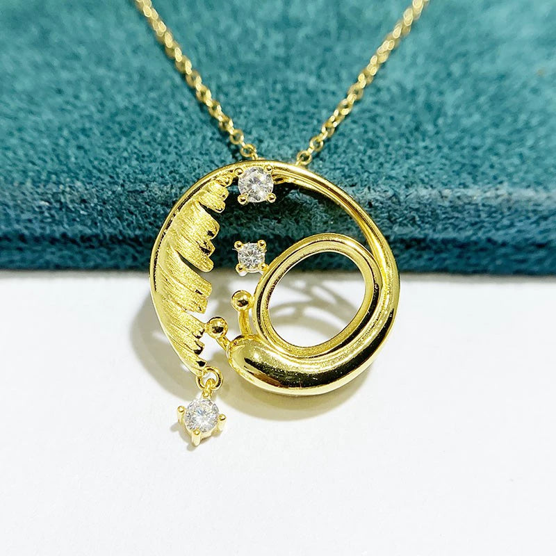 7×9mm Oval S925 Silver Pendant Setting for Gemstone Mounting