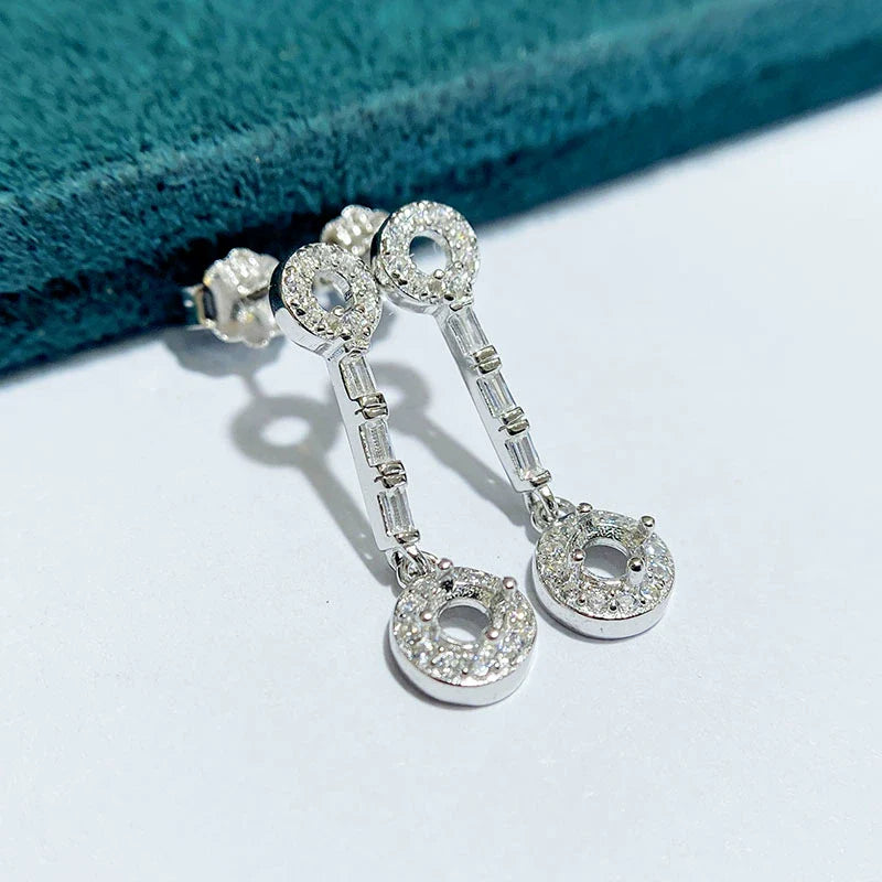 S925 Sterling Silver Earring Setting, Unset, For Women, Fashion Style