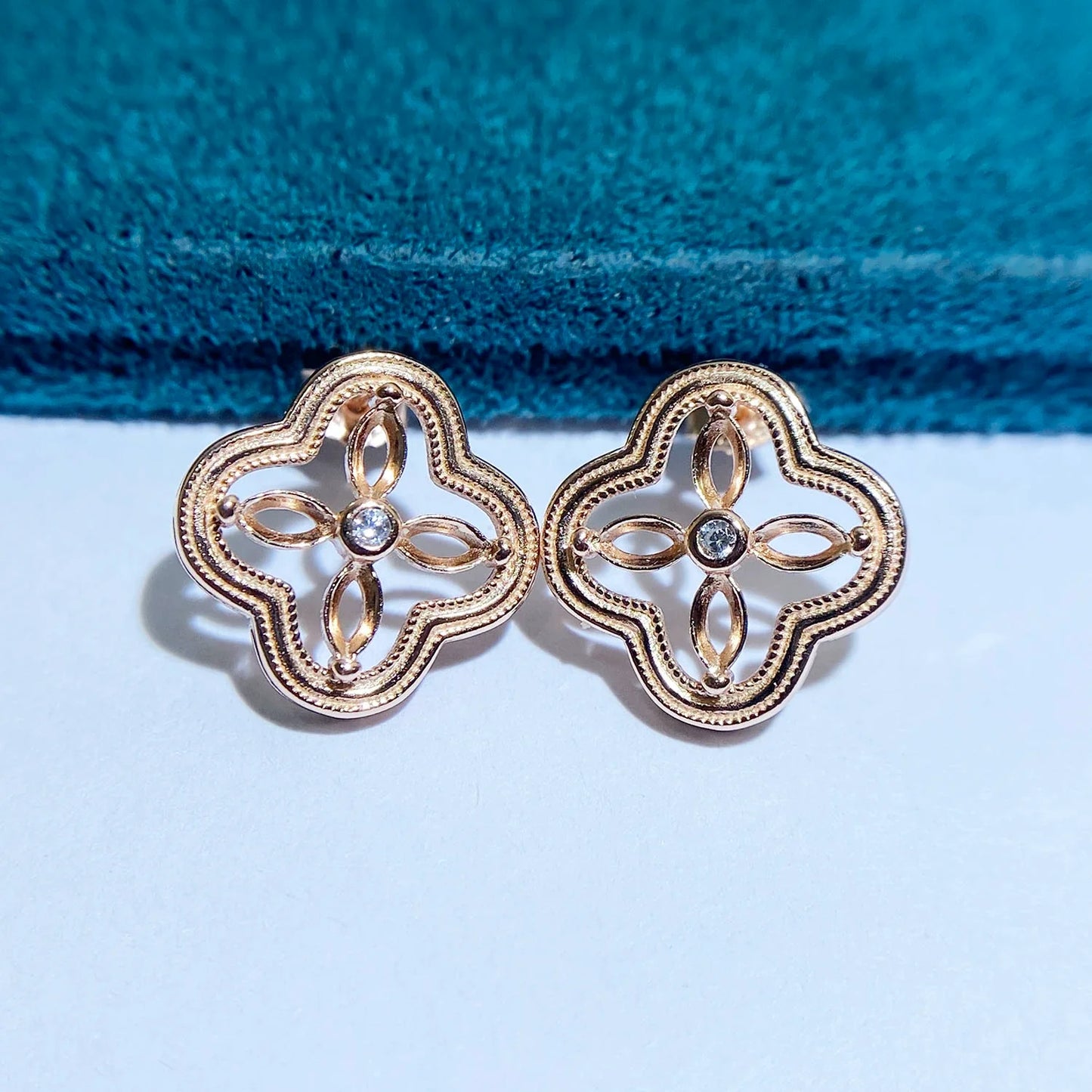 Marquise 2×4 mm / 3×6 mm S925 Sterling Silver Earring Setting, Unset