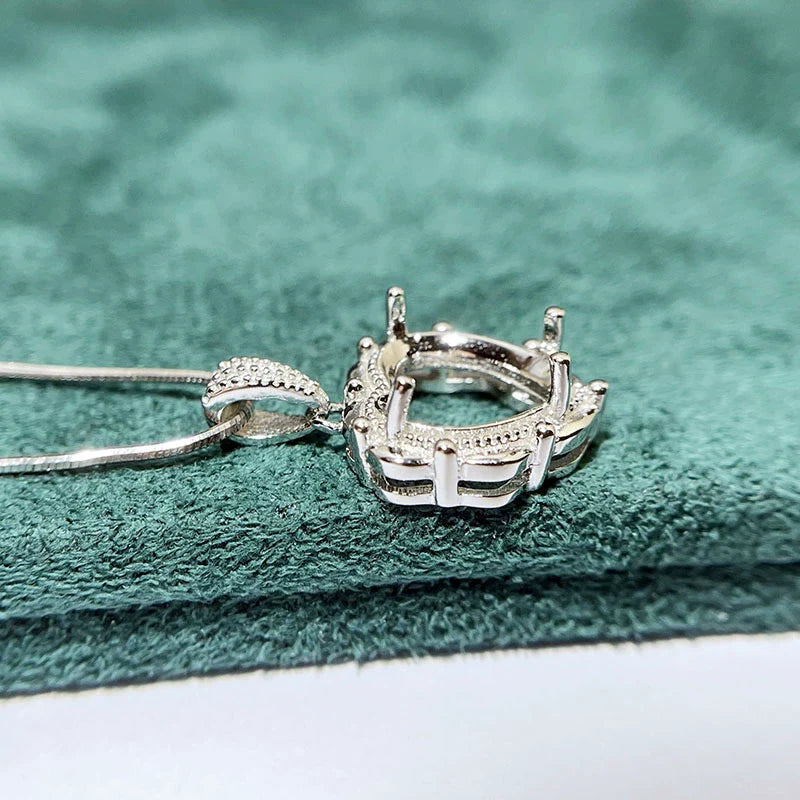 Heart 10×10 mm S925 Sterling Silver Pendant Setting, Unset, For Women, Minimalist Style, Fashion Style