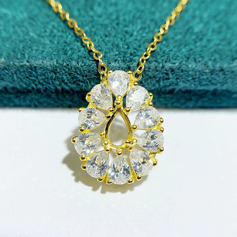 Pear 4×6 mm S925 Sterling Silver Pendant Setting, Unset, For Women, Fashion Style