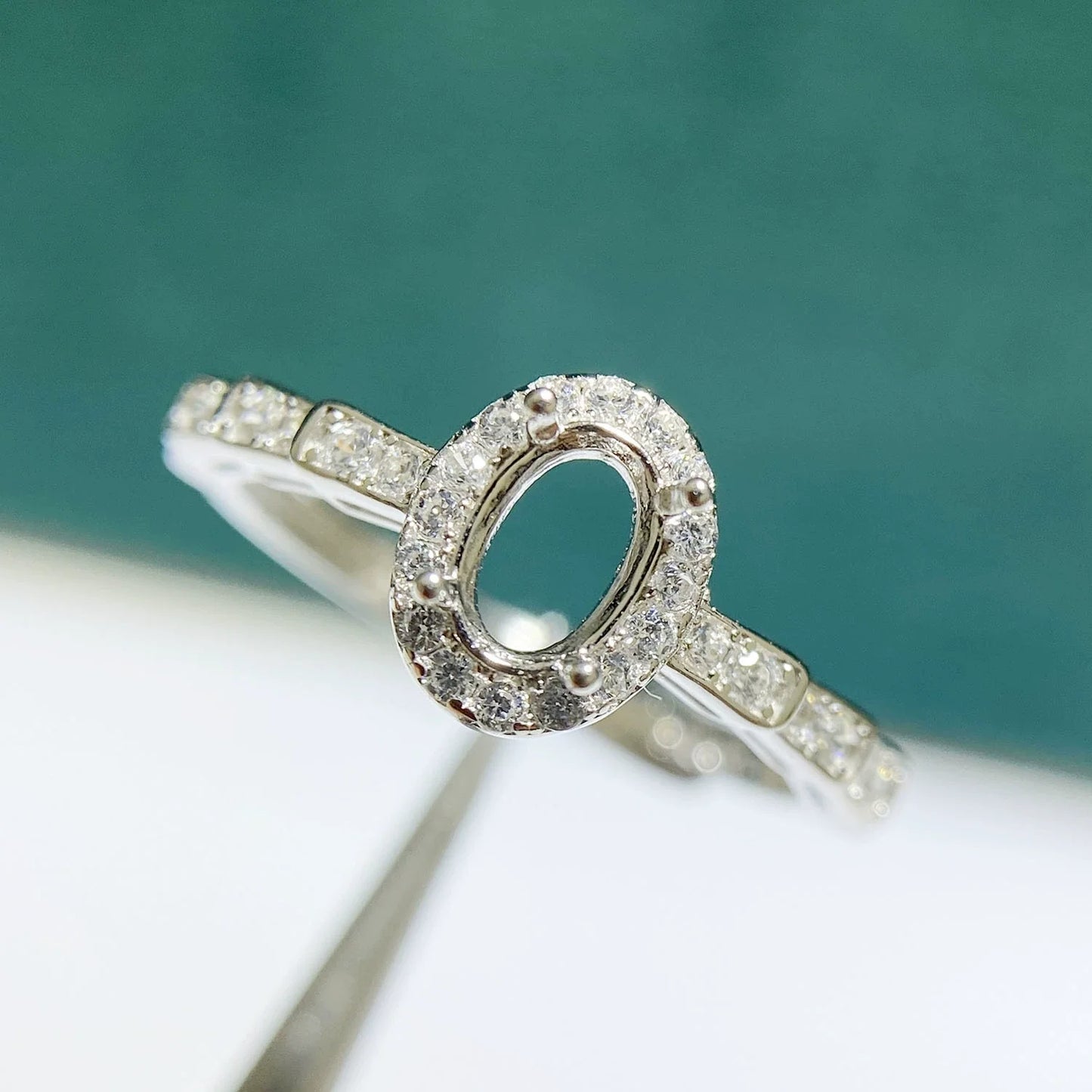 Oval 4×5 mm / 4×6 mm / 5×7 mm S925 Sterling Silver Ring Setting, Adjustable, Unset, For Women