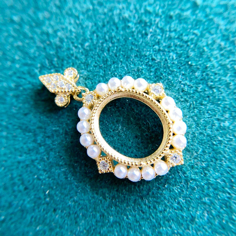 Oval 10×14 mm / 10×12 mm S925 Sterling Silver Pendant Setting, For Women