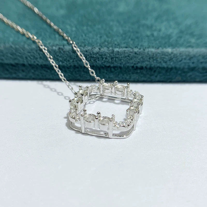 3×3 mm S925 Sterling Silver Pendant Setting, Unset, For Women