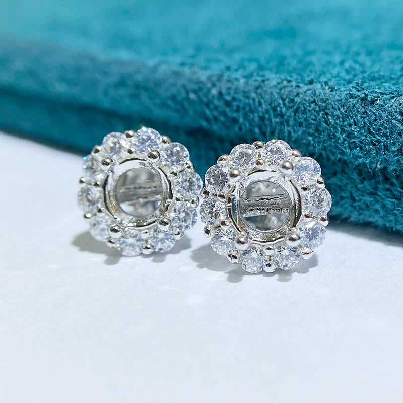 S925 Sterling Silver, 18K Gold Plated Ring Setting, Unset, For Women