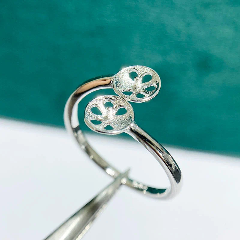 S925 Sterling Silver Ring Setting, Unset, For Women, Fashion Style