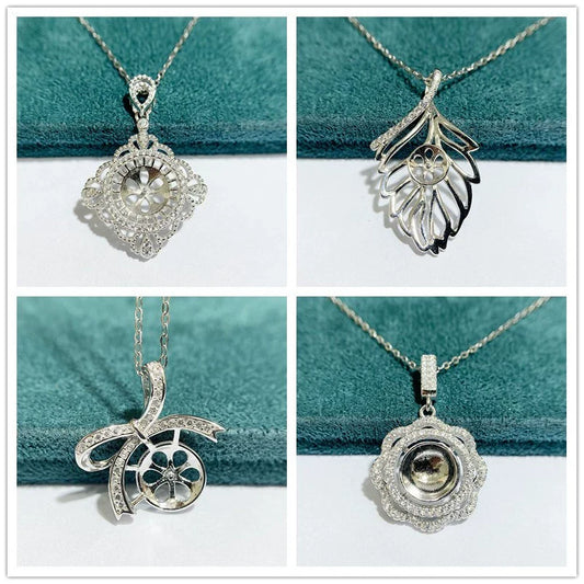 S925 Sterling Silver Pendant Setting for DIY Jewelry Making