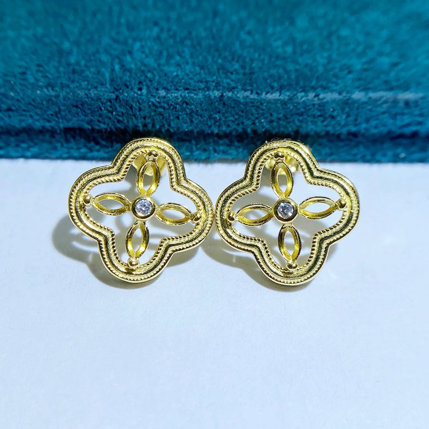 Marquise 2×4 mm / 3×6 mm S925 Sterling Silver Earring Setting, Unset