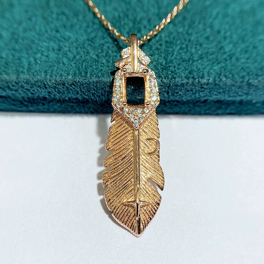 S925 Sterling Silver Rectangle 4×6 mm Pendant Setting for DIY Jewelry Making