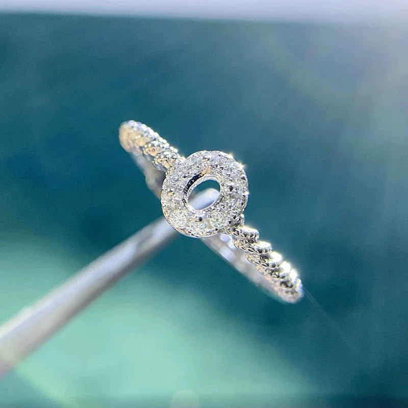 Oval 3×4 mm S925 Sterling Silver Ring Setting, Unset Mount, For Women