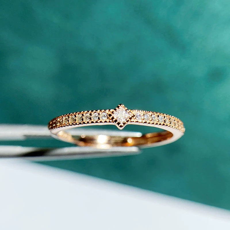 Rectangle 4×6 mm S925 Sterling Silver Ring Setting, Adjustable, Unset, For Women, Fashion Style